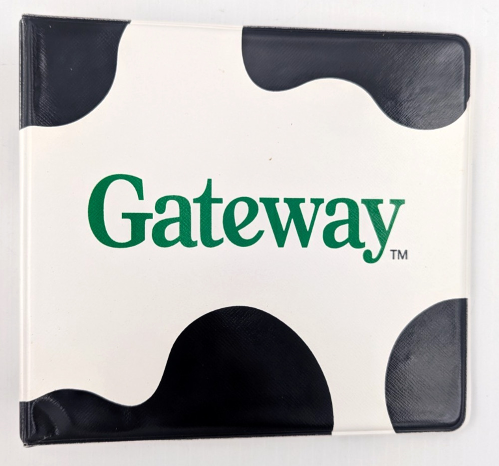 Gateway Software Diskette Disc Storage Binder 6 Double-sided Sleeves Vintage